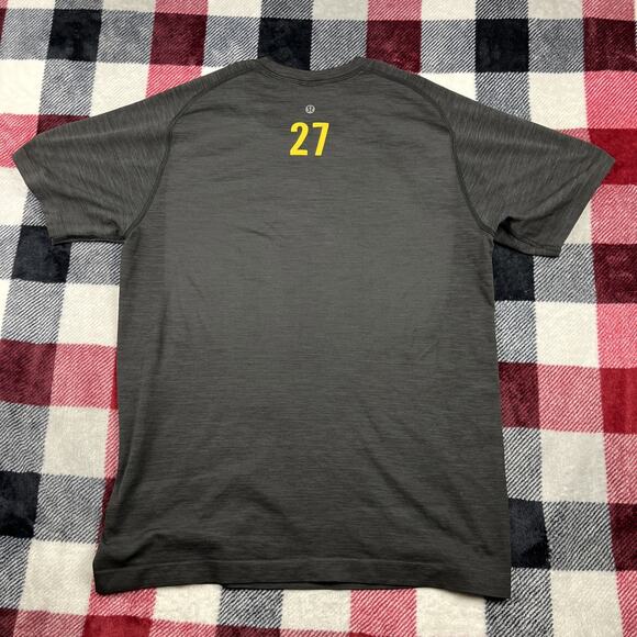 Lululemon USC Trojans Hockey Vent T Shirt Mens M Black Short Sleeve Crew Gym - Picture 3 of 7